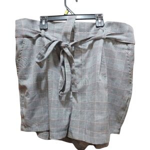 Forever 21 Skort Women's Size 3X Plaid Gray Red